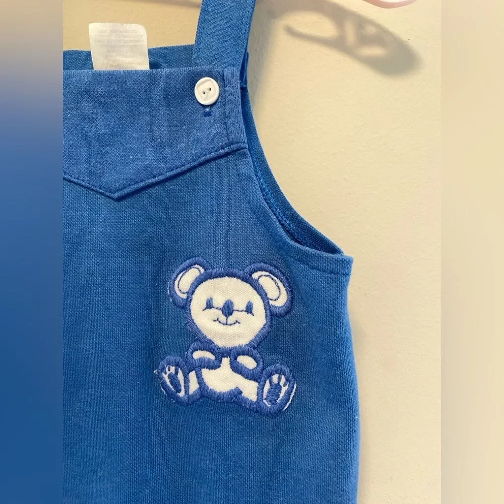 Vintage Carters Retro Teddy Bear Baby Bubble Romper 1 Piece Made in USA